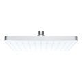 WENKO 24001100 - Cabezal de ducha con sistema de limpieza automática 25x17 cm cromo brillante/blanco