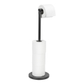 WENKO 24034100 - Soporte para papel higiénico 21x55 cm negro/plateado