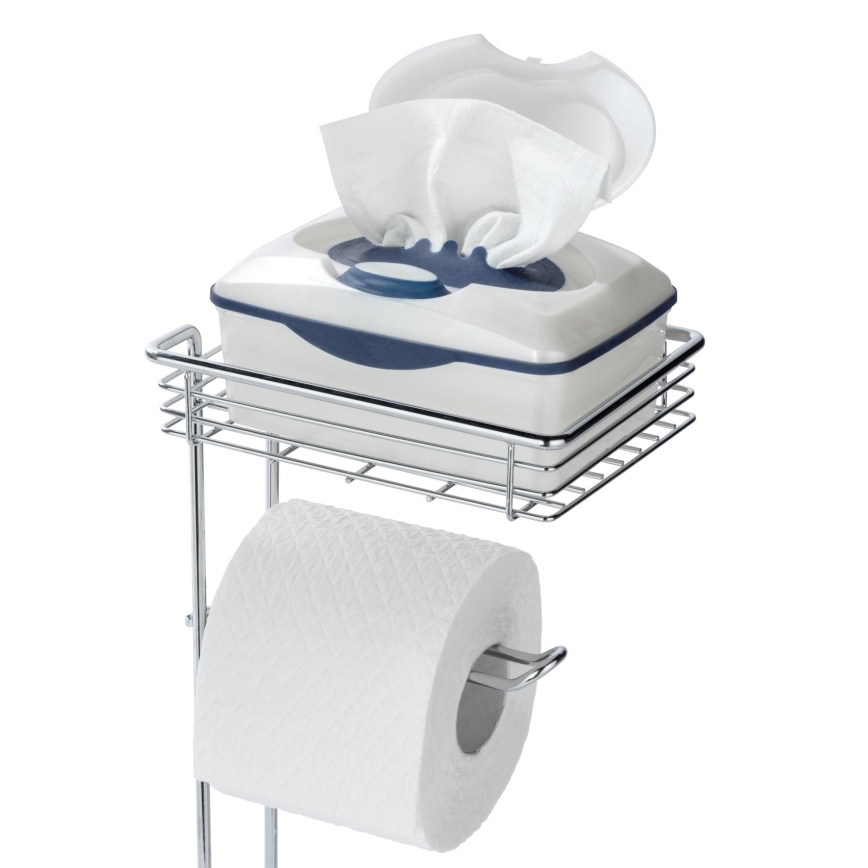 WENKO 24074800 - Soporte para papel higiénico 16x59 cm cromo brillante