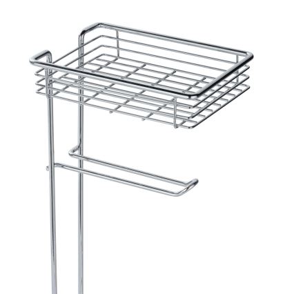 WENKO 24074800 - Soporte para papel higiénico 16x59 cm cromo brillante