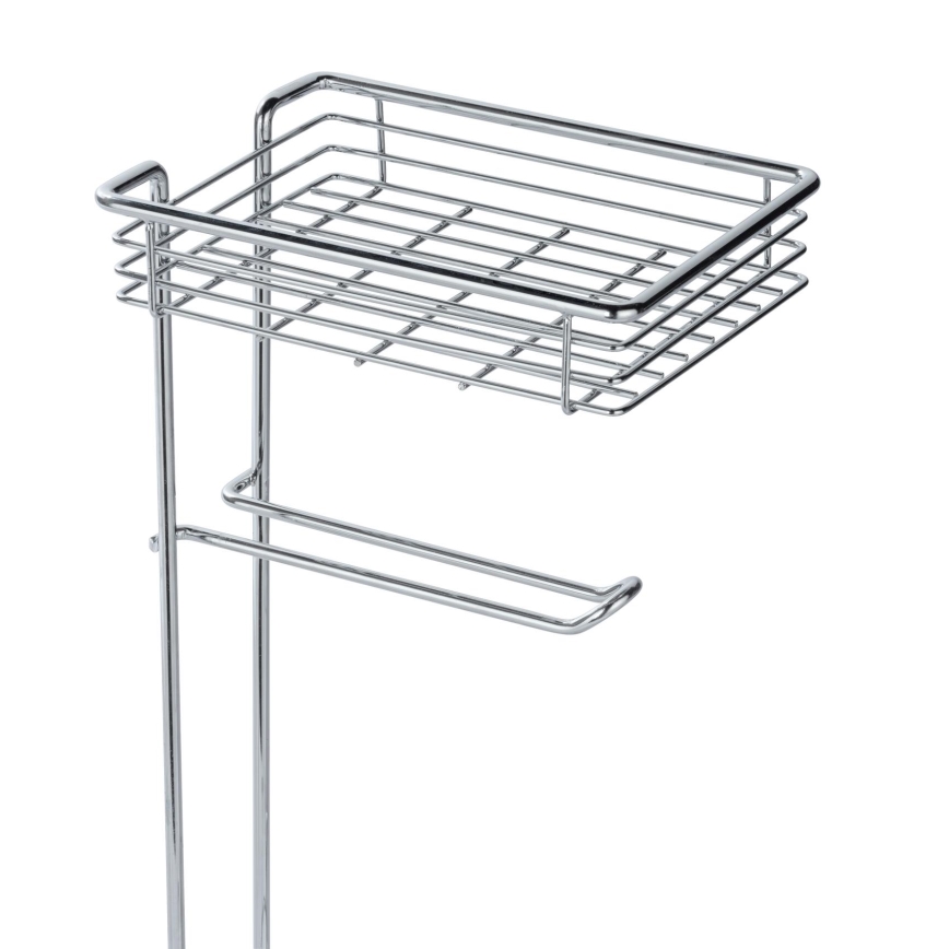 WENKO 24074800 - Soporte para papel higiénico 16x59 cm cromo brillante