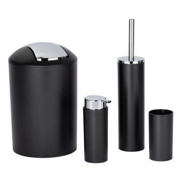 WENKO 24078800 - Juego CALVO 6,5x13 cm negro/cromo brillante