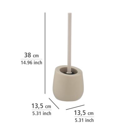 WENKO 24136100 - Escobilla de WC BADI 13,5x38 cm beige