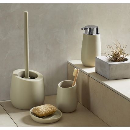 WENKO 24136100 - Escobilla de WC BADI 13,5x38 cm beige