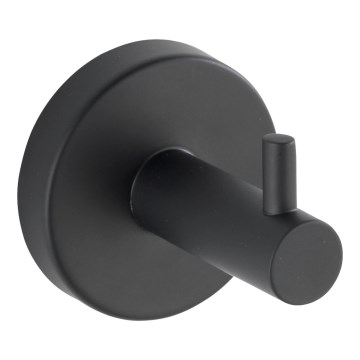 WENKO 24232100-Gancho BOSIO BLACK 5,5x5,5 cm acero inoxidable/plateado
