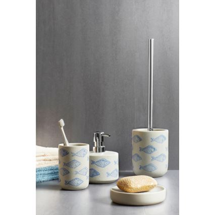 WENKO 24313100 - Cepillo para inodoro AQUAMARIN 10x40 cm beige