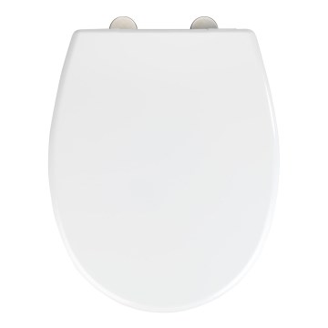 WENKO 24571100-WC asiento para inodoro VORNO NEO 46x37 cm blanco/plateado