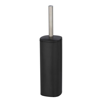 WENKO 24778100 - Escobilla para WC ALASSIO 9,3x39,2 cm acero inoxidable/negra