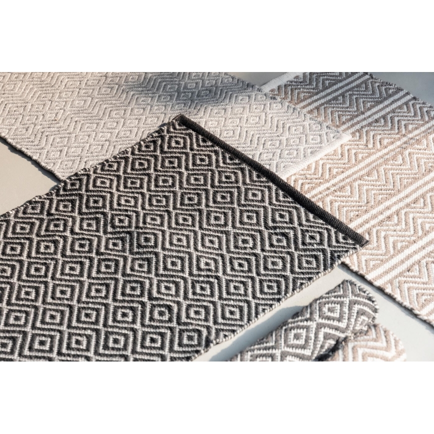 WENKO 24868100-Alfombra de baño SHAKI 50x80 cm beige/blanco