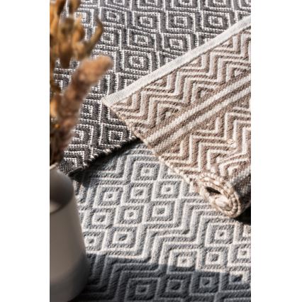 WENKO 24868100-Alfombra de baño SHAKI 50x80 cm beige/blanco