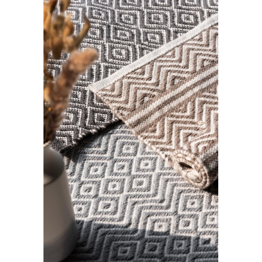 WENKO 24868100-Alfombra de baño SHAKI 50x80 cm beige/blanco