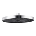 WENKO 24910100 - Cabezal de ducha SOFTWATER 26x26 cm cromo brillante/negro