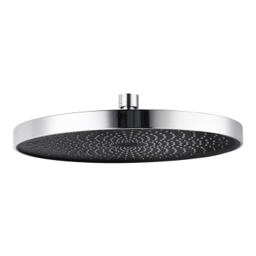 WENKO 24910100 - Cabezal de ducha SOFTWATER 26x26 cm cromo brillante/negro