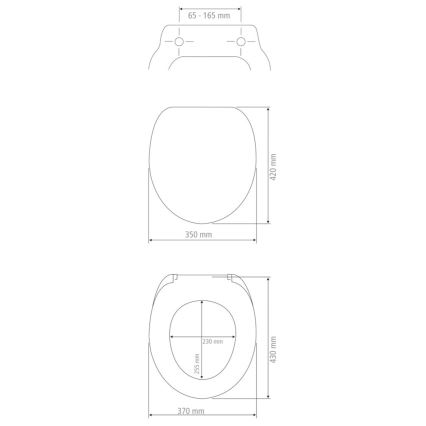 WENKO 25218100-WC asiento para inodoro MORRA 35x42 cm antracita/plata