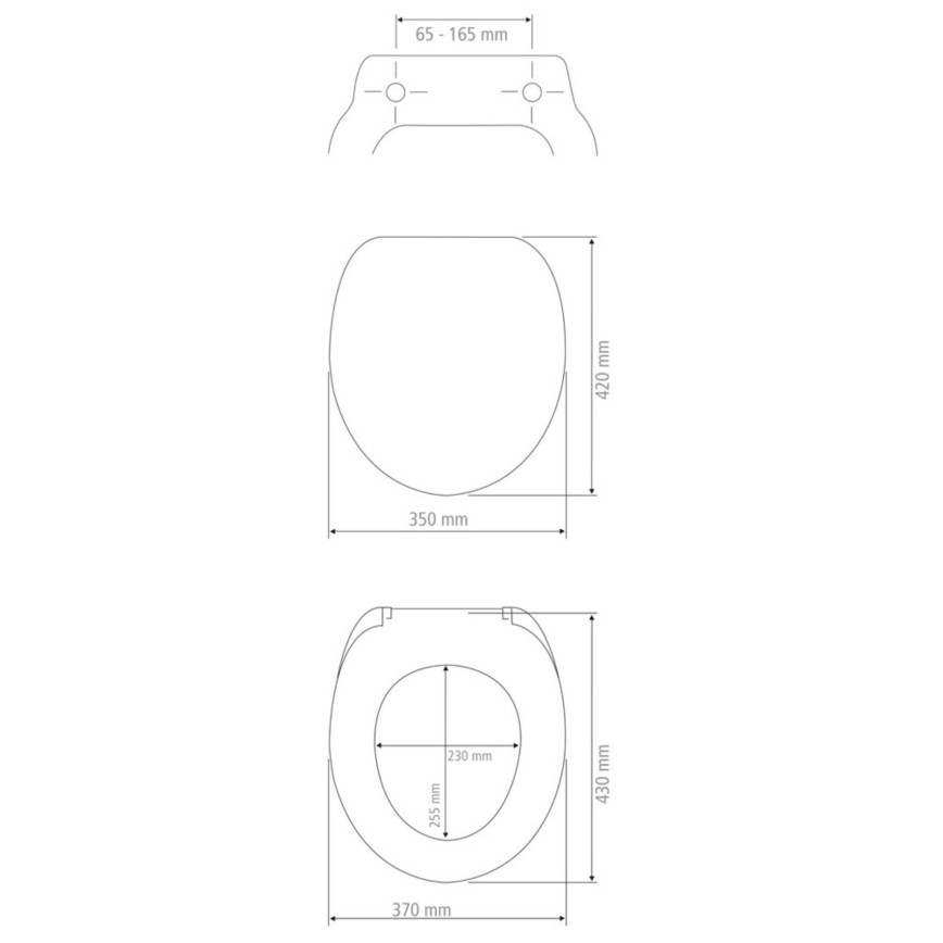 WENKO 25218100-WC asiento para inodoro MORRA 35x42 cm antracita/plata