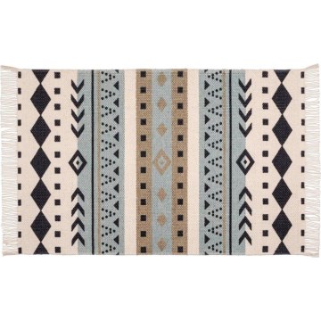 WENKO 25277100-Alfombrilla de algodón reciclado 80x50 cm multicolor