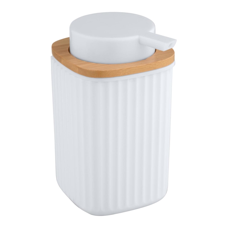 WENKO 25294100 - Dispensador de jabón ROTELLO 8,9x12,7 cm blanco/marrón