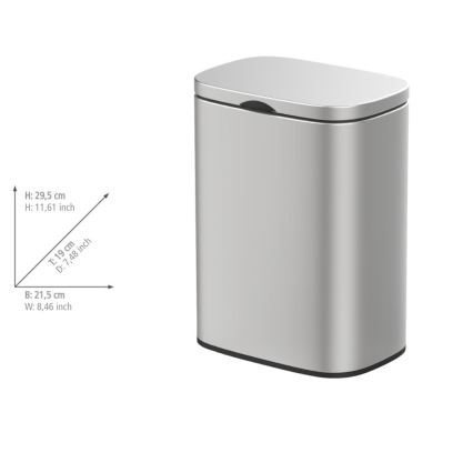 WENKO 25336100 - Cesta SARE 21,5x29,5 cm plateada