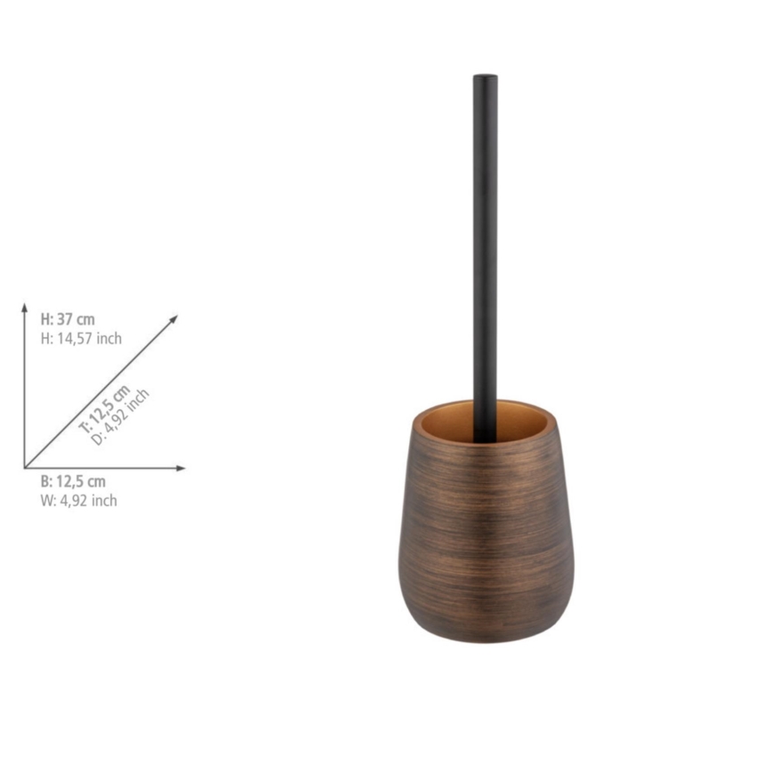 WENKO 25354100 - Escobilla de WC PALENA 12,5x37 cm, acabado en bronce