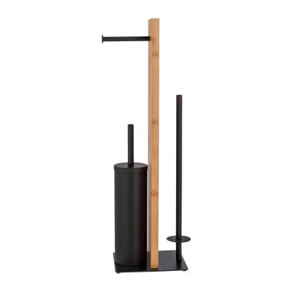 WENKO 25376100 - Juego para WC LESINA 18x69 cm marrón/negro