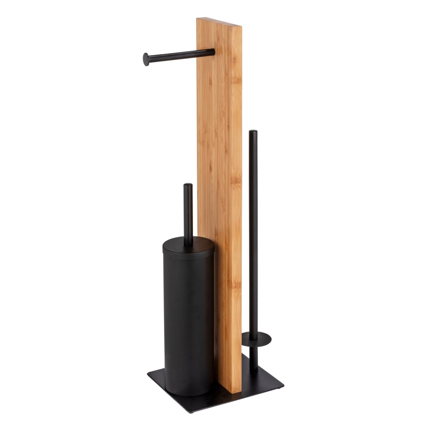 WENKO 25376100 - Juego para WC LESINA 18x69 cm marrón/negro