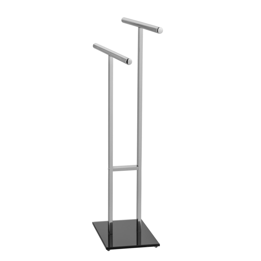 WENKO 25389100 - Toallero LAVA 50x81,5 cm acero inoxidable/plateado/negro