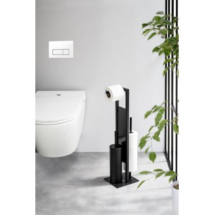 WENKO 25400100 - Escobilla para inodoro RIVALTA 18x70 cm negra