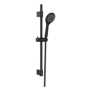 WENKO 25453100 - Set de ducha Sistema de ahorro de agua de 70 cm, negro