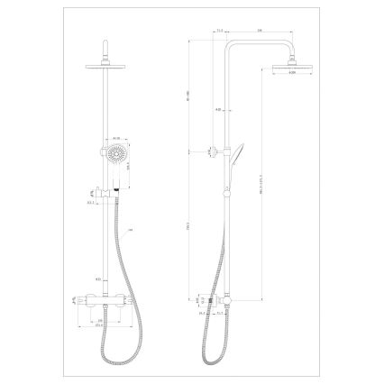 WENKO 25484100 - Sistema de ducha WATERSAVING SYSTEM 12x120 cm negro