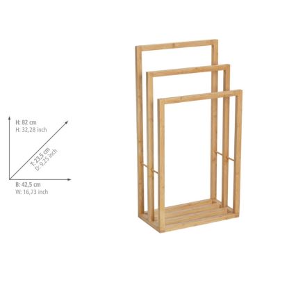 WENKO 25629100 - Toallero de pie BAMBUSA 42,5x82 cm marrón