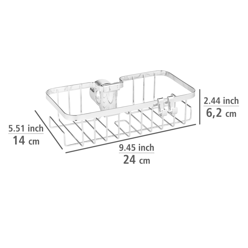 WENKO 25678100 - Cesta FLORESTA 24x14 cm, color plateado