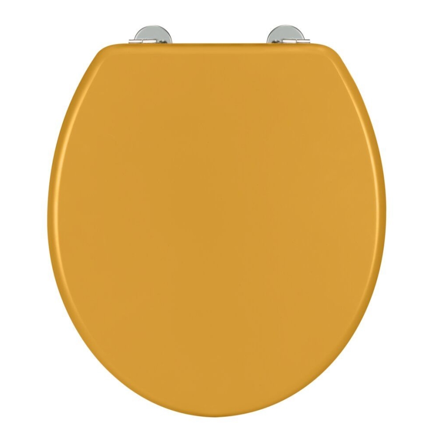 WENKO 25792100 - Asiento de inodoro PRIMA 37x41 cm amarillo/plateado