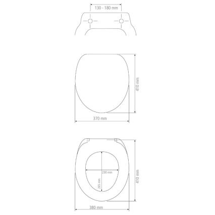 WENKO 25792100 - Asiento de inodoro PRIMA 37x41 cm amarillo/plateado