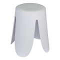 WENKO 26086100 - Taburete COMISO 44,5x46 cm blanco