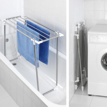 WENKO 3774020100 - Tendedero para ropa PROFI SINGLE 87x79 cm acero inoxidable/plateado/blanco