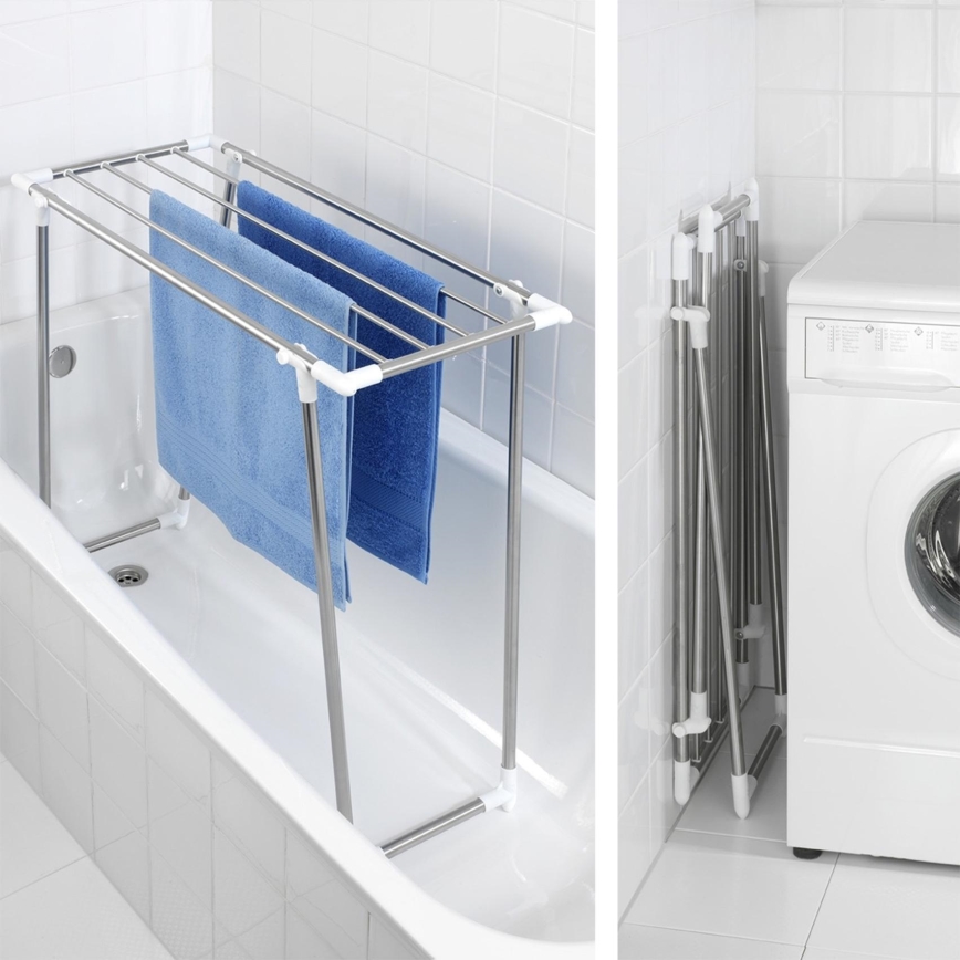 WENKO 3774020100 - Tendedero para ropa PROFI SINGLE 87x79 cm acero inoxidable/plateado/blanco