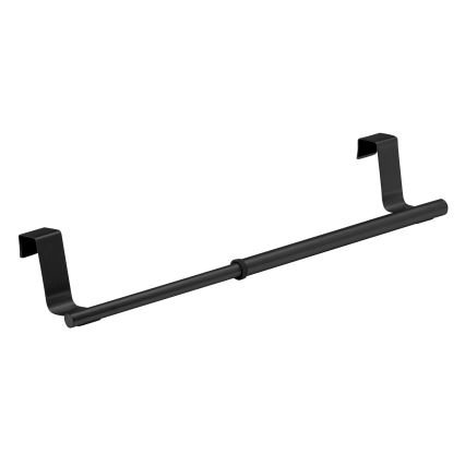 WENKO 53247100 - Toallero ajustable 36-60 cm, acero inoxidable/negro