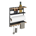 WENKO 54114100 - Organizador MAGNA 33x34 cm negro/marrón