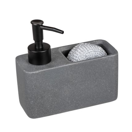 WENKO 54669100 - Dispensador de jabón RESA 14,5x14,3 cm gris/negro