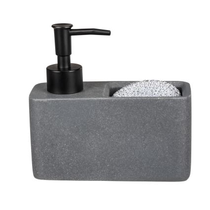 WENKO 54669100 - Dispensador de jabón RESA 14,5x14,3 cm gris/negro