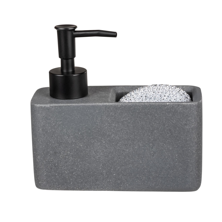 WENKO 54669100 - Dispensador de jabón RESA 14,5x14,3 cm gris/negro