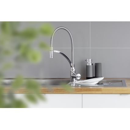 WENKO 54735100 - Estación de lavado EASY SQUEEZ-E 15x18 cm gris/gris