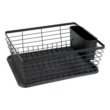 WENKO 54766100 - Escurridor de platos BLACK OUTDOOR KITCHEN 36x30 cm negro/negro