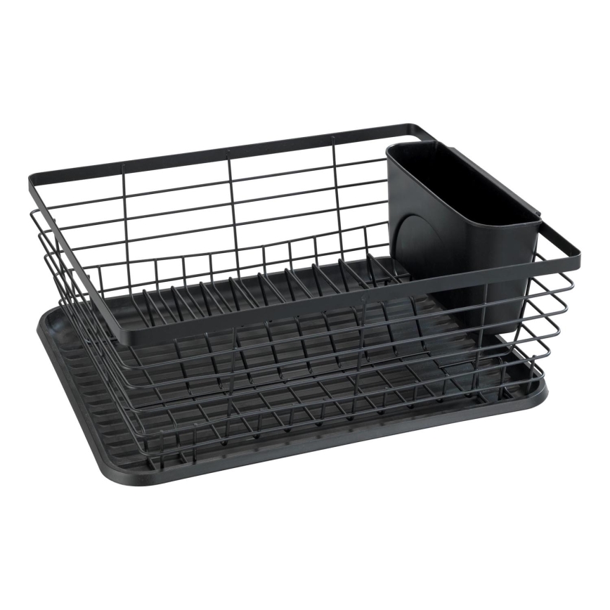 WENKO 54766100 - Escurridor de platos BLACK OUTDOOR KITCHEN 36x30 cm negro/negro