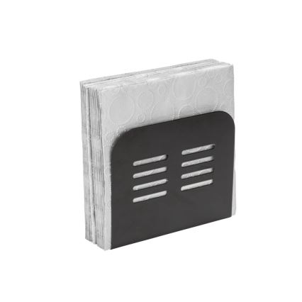 WENKO 55025100-Porta servilletas BLACK OUTDOOR KITCHEN 15x12,5 cm negro