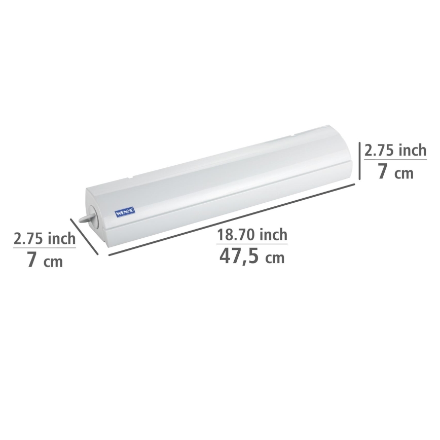 WENKO 63025100 - Tendedero 47,5x7 cm blanco