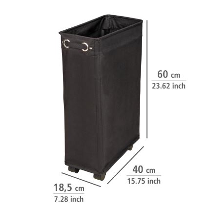 WENKO 69737800 - Cesto de ropa CORNO 18,5x60 cm negro