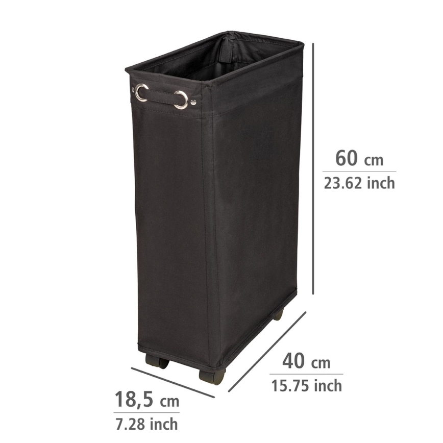 WENKO 69737800 - Cesto de ropa CORNO 18,5x60 cm negro