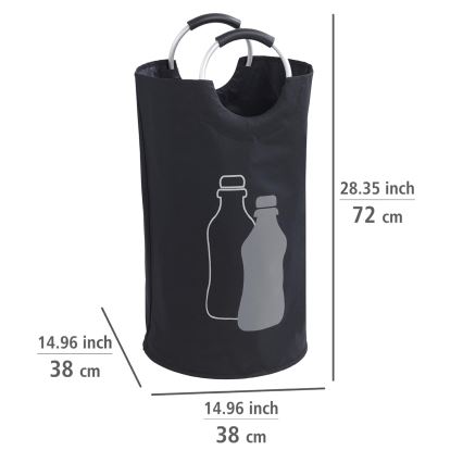 WENKO 69767800 - Bolsa JUMBO 38x72 cm negra
