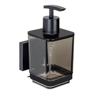 WENKO 71444800 - Dispensador de jabón VACUUM-LOC QUADRO ED 7,5x16 cm negro